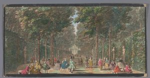Blick auf die Salle des Marronniers im Garten von Versailles