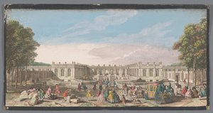 Blick auf die Vorderseite des Grand Trianon im Garten von Versailles