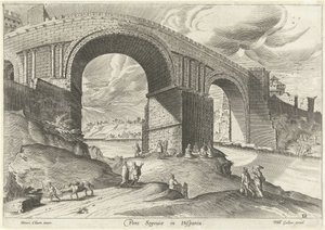 Ansicht einer Brücke der Stadt Segovia von Anonymous