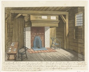 Interieur des Zar Peter Hauses in Zaandam, 1697