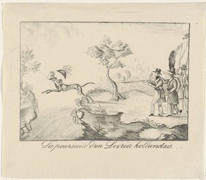 Jagdhund auf einen Windhund, 1830