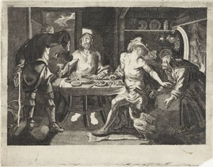 Jupiter und Merkur im Haus von Philemon und Baucis von Anonymous