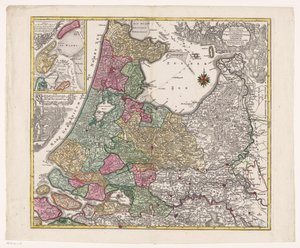 Karte von Holland, Utrecht und einem Teil von Gelderland von Anonymous