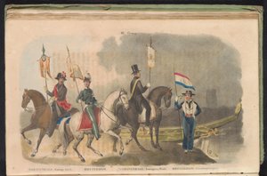 Kostüme und Fahnen der Ehrenwachen von Den Haag und Rotterdam, 1840-1842 von Anonymous