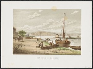 Kuilenburgse Eisenbahnbrücke bei Culemborg, 1868 von Anonymous