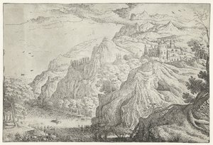 Landschaft mit Schloss und Fluss (Sieben Landschaften)