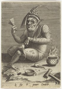 Aussätziger Bettler in Gestalt des Teufels von Anonymous