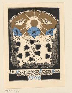 Neujahrswunsch für 1946 von der Niederländischen Exlibriskring von Anonymous