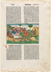 Opfer des Paschal Lamms aus der deutschen Bibel, veröffentlicht von Anton Koberger, Nürnberg von Anonymous