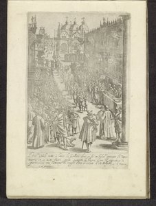 Umzug auf dem Markusplatz in Venedig (Szenen aus dem venezianischen Leben)
