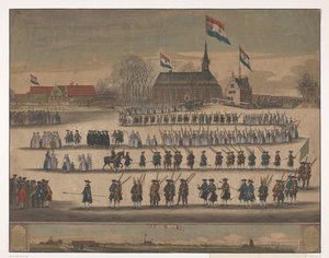 Parade in Jisp bei der Installation von Wilhelm V. im Jahr 1766 von Anonymous