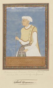 Porträt von Neknam-khan; er war Wesir von Sultan Abdullah und diente als Heerführer (sar-lashkar) von Karnatak nach Mir Jumla von Anonymous