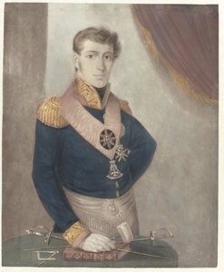 Prinz Frederik der Niederlande als Großmeister der Freimaurer, 1817