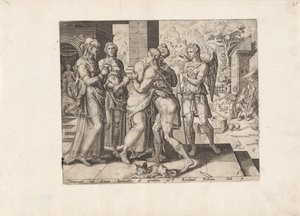 Raguel begrüßt Tobias (Verhaal van Tobias) von Anonymous