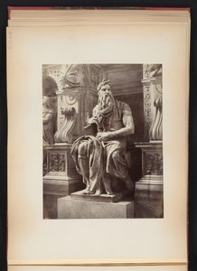 Skulptur von Moses von Michelangelo, Denkmal für Julius II, S. Pietro in Vincoli in Rom, Italien