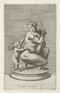 Skulptur von Venus und Amor
