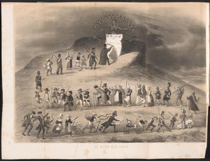 Karikatur im Leidener Studentenalmanach, 1854