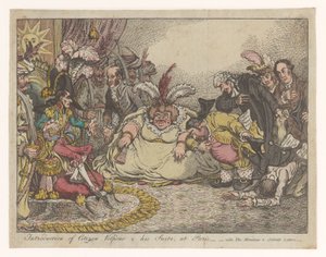 Spotprent mit Napoleon und Fox, 1802 von Anonymous