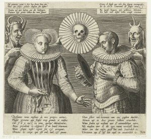 Karikatur der steifen Halskrause, ca. 1600