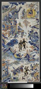 Fliesentableau mit chinesischer Landschaft von Anonymous