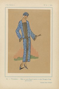 Très Parisien, 1923, Nr. 10: 15.- PASSEREAU. - Kleid aus Damastseide