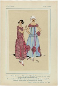 Très Parisien, 1923, Nr. 4: 16. - Zum Tanzen. 1. Hübsches Kleid von Crisseldy...