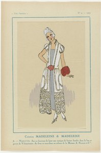 Très Parisien, 1923, Nr. 4: 8. - MARQUISE. Auf einem Futteral...