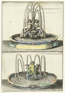 Zwei Brunnen übereinander
