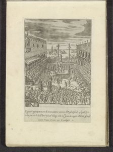 Feier des Fettigen Donnerstags auf der Piazzetta in Venedig