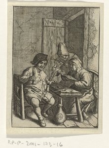 Geiger bei einem Paar am Tisch