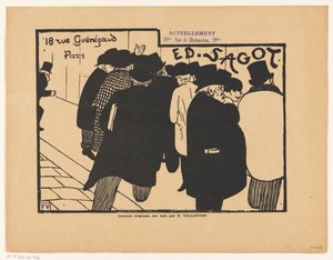 Visitenkarte des Druckhändlers Edmond Sagot in Paris