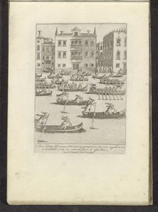 Wettbewerb von Gondeln und Ruderbooten in Venedig von Anonymous