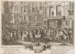 Windhandel in der Rue Quinquempoix, 1720