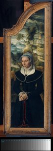 Flügel eines Triptychons mit dem Porträt von Elisabeth Canneel