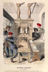 Eine Druckerei in Paris im 15. Jahrhundert