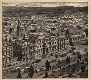 Adelaide - Australien - 1890 - Gravur 1890 von Anonymous Anonymous