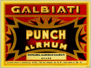 Werbung für Rum-Punsch Marcello Galbiati (Chromolithographie) von Anonymous Anonymous