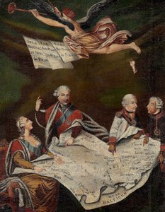 Allegorie der Teilung Polens zwischen Katharina II. von Russland und Stanislaus II. August von Anonymous Anonymous