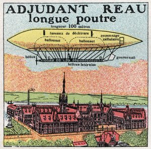 Ballons: Adjutant Reau (Warrant Officer-Reau) Anfang des 20. Jahrhunderts. Anonyme Illustration von 1925. Private Sammlung. von Anonymous Anonymous