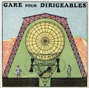 Ballons: Station für Luftschiffe. Anonyme Illustration von 1925. Private Sammlung. von Anonymous Anonymous