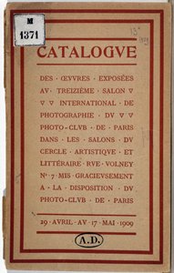 Katalog der Internationalen Fotoausstellung des Paris Photo Club von Anonymous Anonymous
