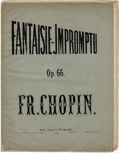 Titelseite der deutschen Ausgabe der Fantaisie-Impromptu, Op. 66 von Anonymous Anonymous