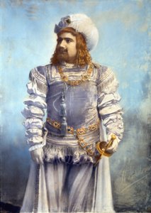 Enrico Caruso (1873-1921), italienischer Tenor in der Rolle des Faust in „Mephistopheles“ von Arrigo Boito. Handkoloriertes Foto. Rom. von Anonymous Anonymous