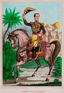 Reiterporträt von Antonio Lopez de Santa Anna (1794-1876) Präsident von Mexiko, Private Sammlung von Anonymous Anonymous