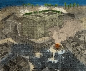 Fête de la Saint Jean Place de la Bastille im 18. Jahrhundert, Gravur, Private Sammlung von Anonymous Anonymous