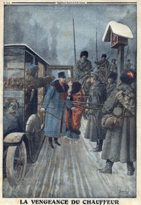 Erster Weltkrieg 1914-1918 (Krieg 14-18). Vom Fahrer verraten, der sich für seine schlechte Behandlung rächen wollte, wird der österreichische General Skarbonovich in einem russischen Lager gefangen genommen. In „Le Petite Journal“, am 20.02.1916. Private  von Anonymous Anonymous