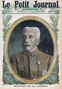 Erster Weltkrieg 1914-1918. Porträt von General Hubert Lyautey (Louis-Hubert-Gonzalve Lyautey) (1854-1934), Kriegsminister. In „Le Petite Journal“, am 31.12.1916. Private Sammlung von Anonymous Anonymous