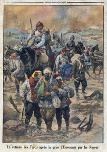 Erster Weltkrieg 1914-1918. Der Rückzug der Türken nach der Einnahme von Erzerum durch die Russen. In „Le Petit Journal“, am 27.02.1916. Private Sammlung