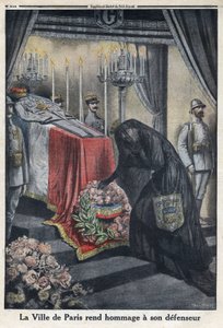 Erster Weltkrieg 1914-1918. Ehrung der Stadt Paris für General Joseph Simon Gallieni (1849-1916), der die Stadt verteidigte. In 
