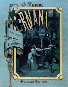 Frontispiz der Partitur von Ernani von Giuseppe Verdi von Anonymous Anonymous